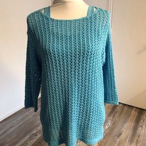 EUC J.Jill woven sweater and tank